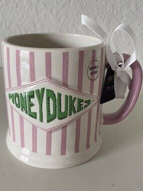 Rae Dunn Harry Potter HONEYDUKES SWEET TREATS Mug Pink Striped Double Side 21 Oz